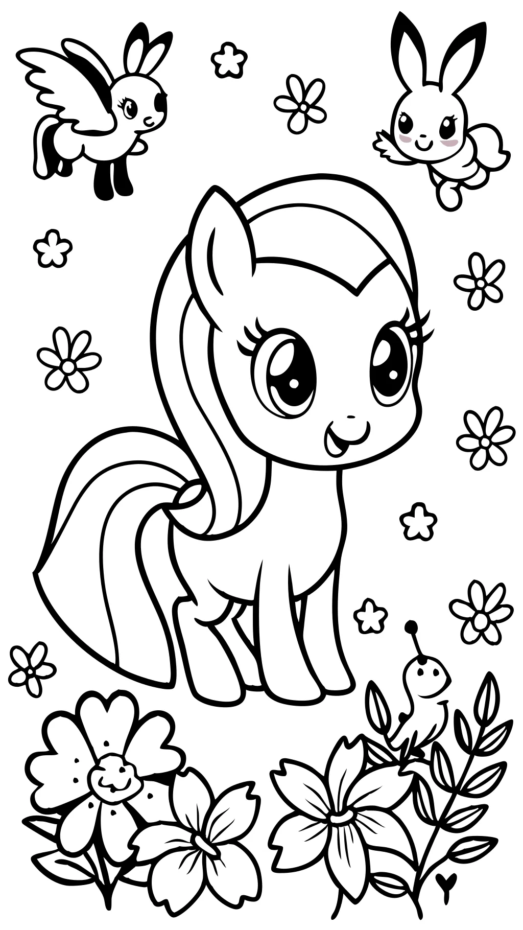 mes petits coloriages de poney Fluttershy